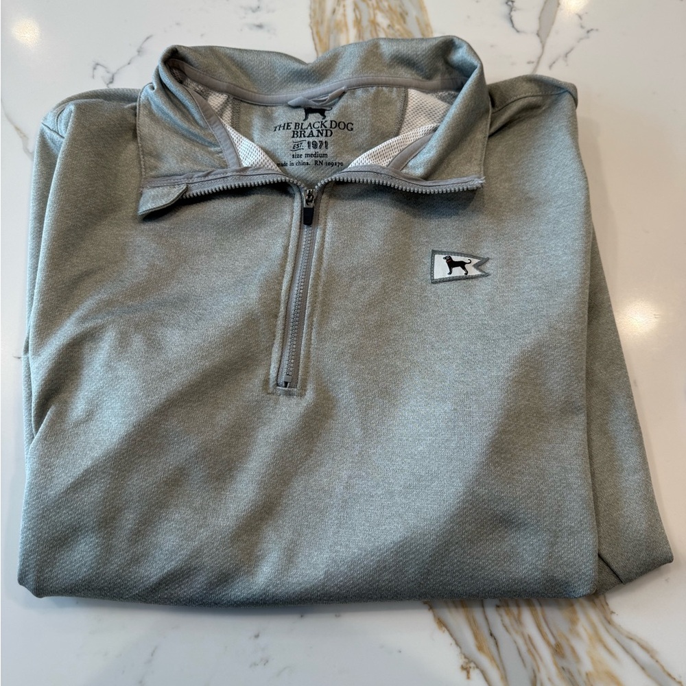 The Black Dog Men's Gray Quarter Zip